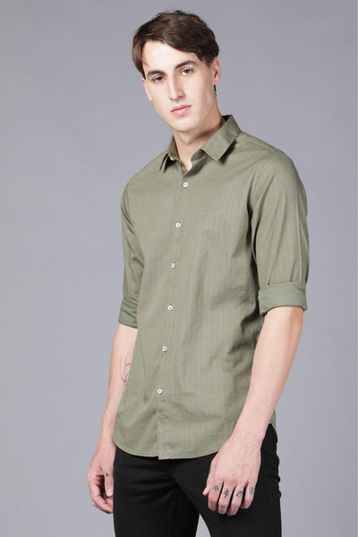 Green Striped Shirt - English Colours