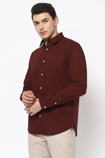 Maroon Solid Shirt - English Colours