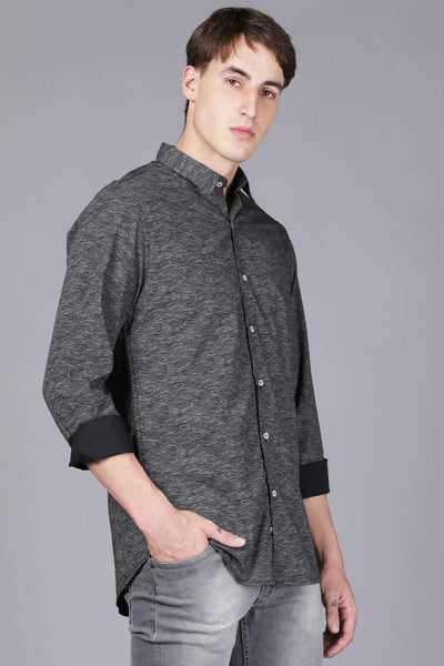 Dark Grey Printed Shirt - English Colours
