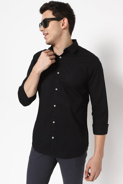 Black Solid Shirt - English Colours